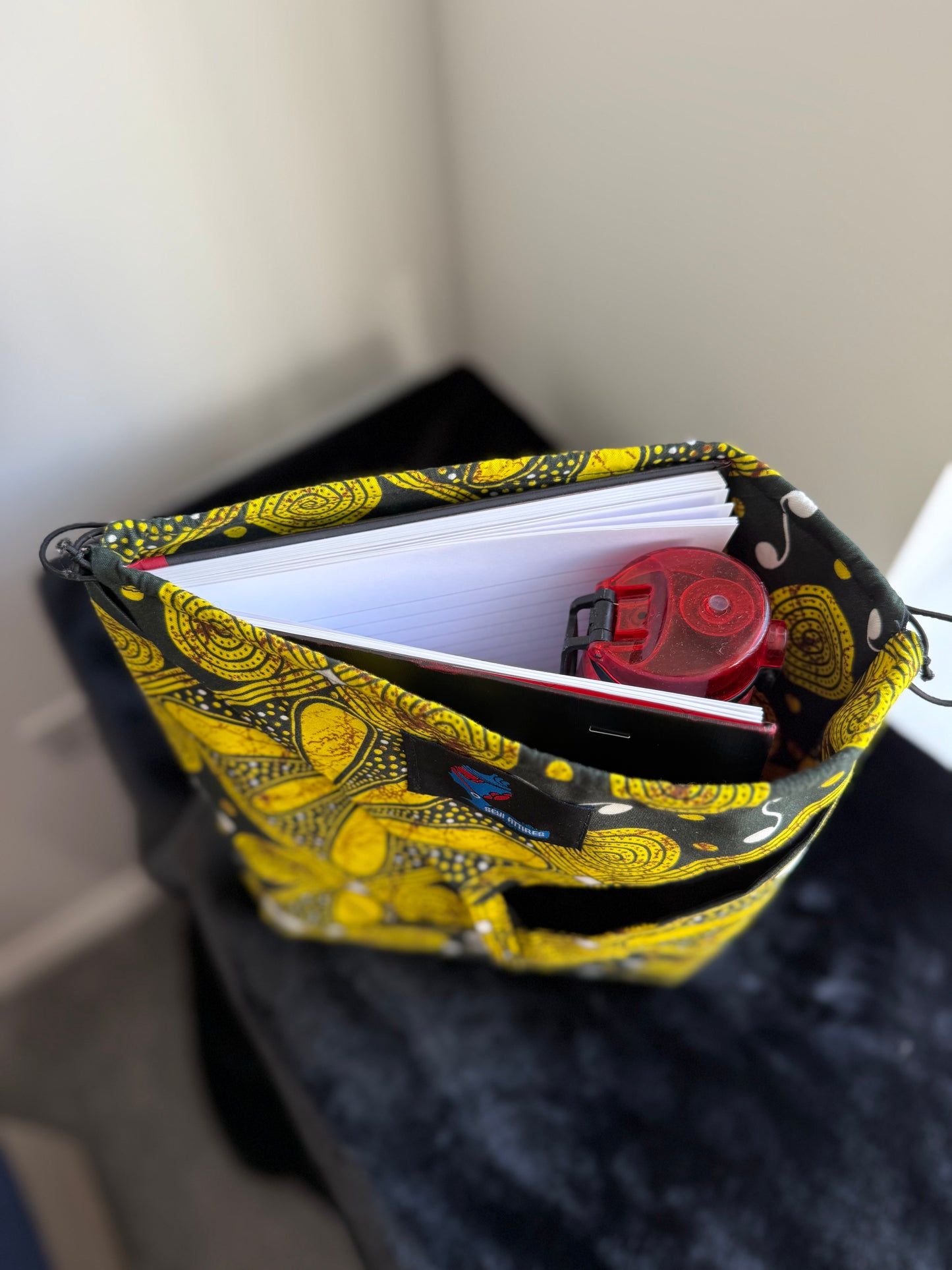 Meela - African Print Ankara Big sized 3in1 bag cardholder bag handmade bag Origami bag Pouch Bag with Studs