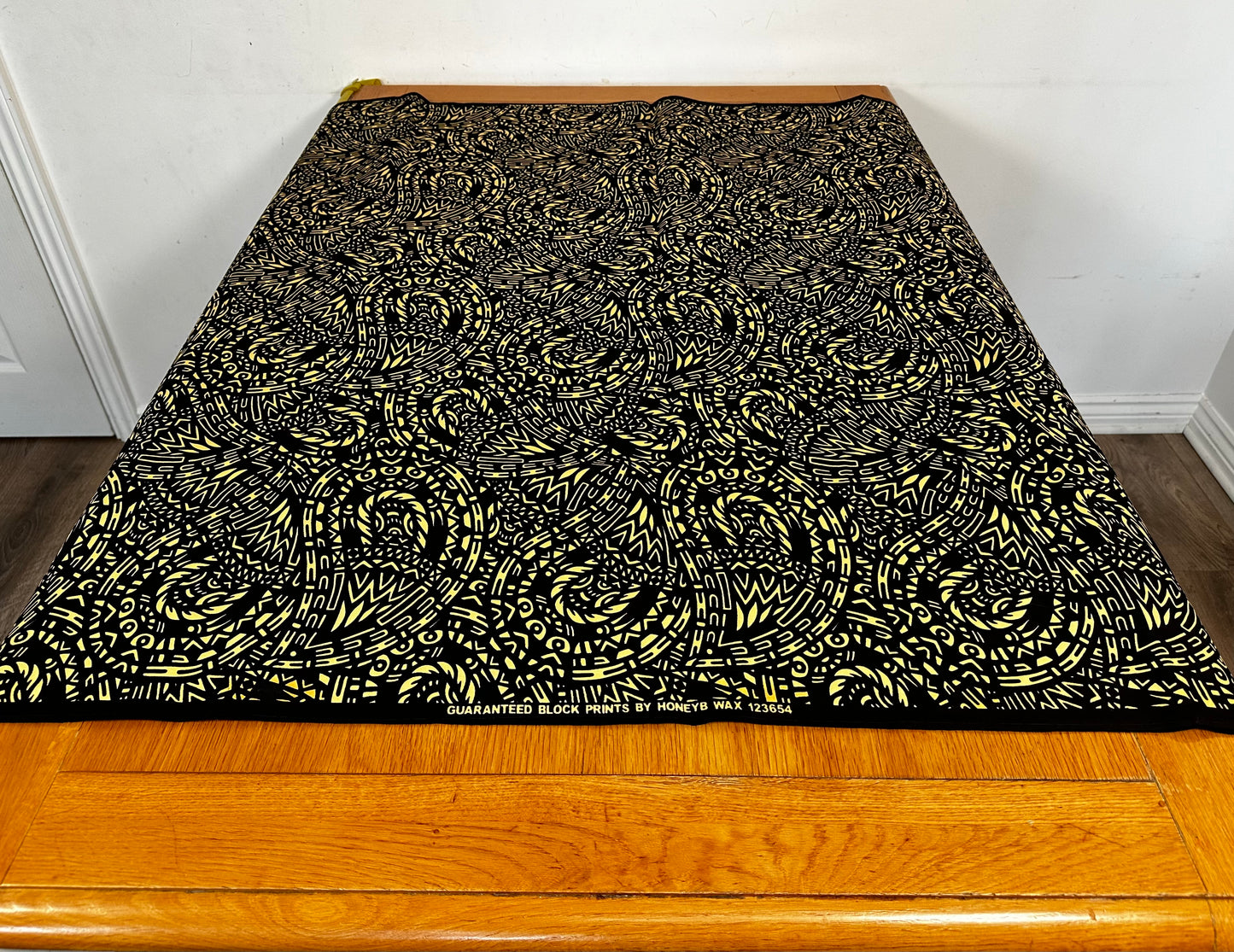 Yale - African Ankara Kitenge Cotton Dressmaking Crafter Fabric Sold by the Yard Multicolored Yellow/Black Multi Patterned Plaid Fabric
