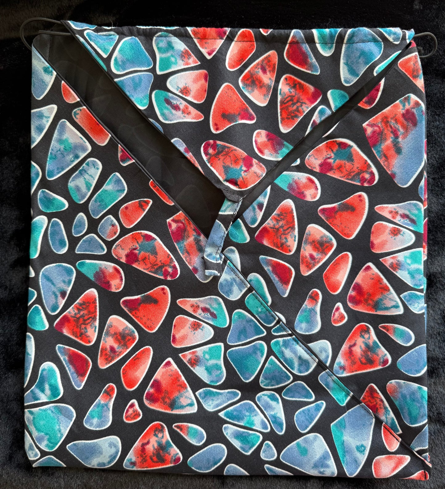 Meela - African Print Ankara Big sized 3in1 bag cardholder bag handmade bag Origami bag Pouch Bag with Studs