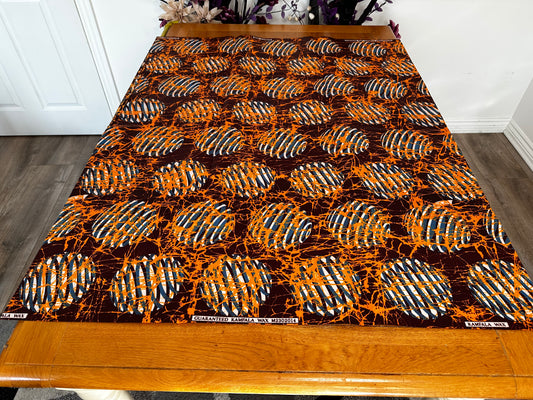 Yori - African Kampala Polyester Dressmaking Crafter Fabric Sold by the Yard Yellow/Black/White Multi-patterned Fabric