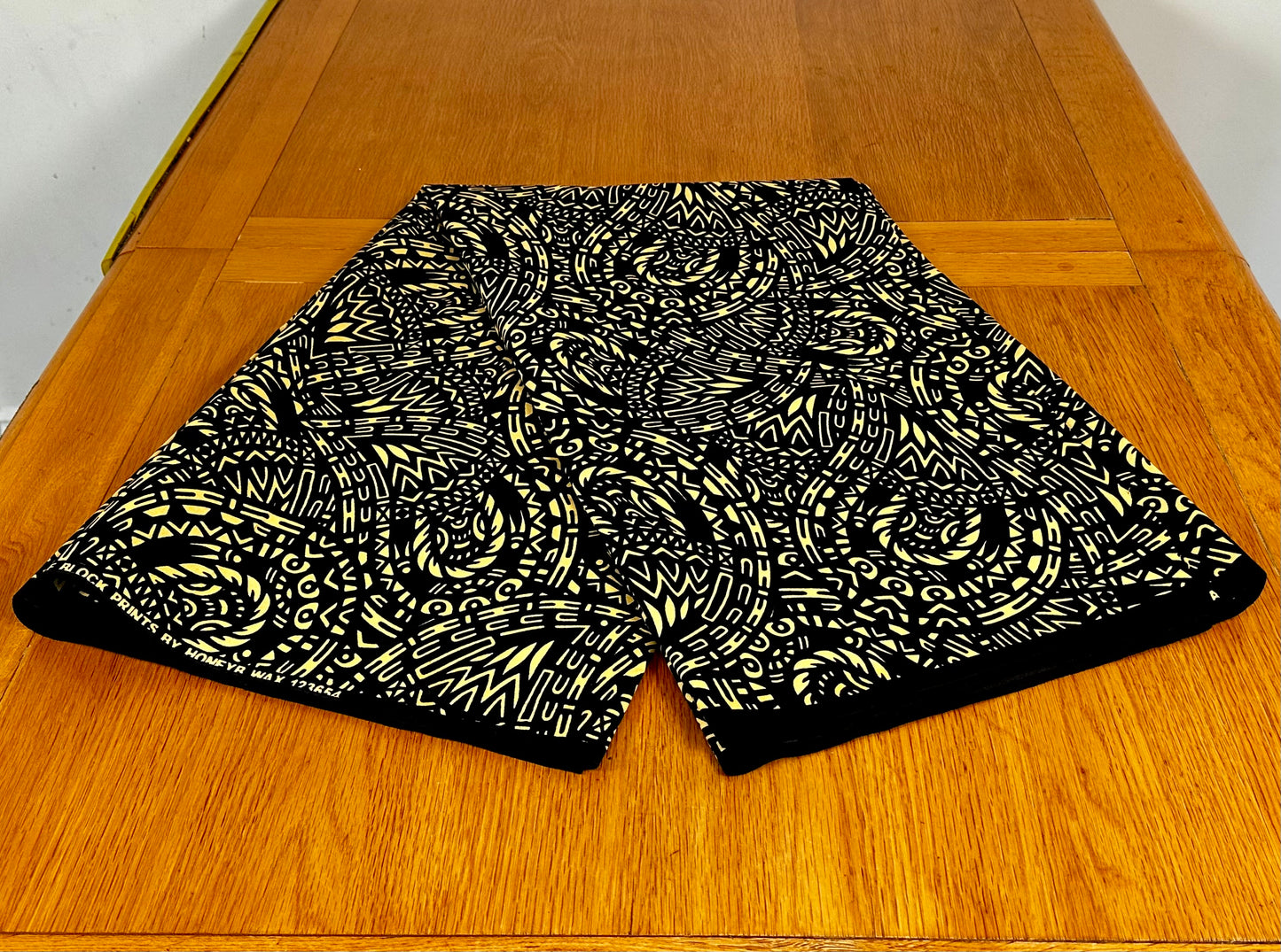 Yale - African Ankara Kitenge Cotton Dressmaking Crafter Fabric Sold by the Yard Multicolored Yellow/Black Multi Patterned Plaid Fabric