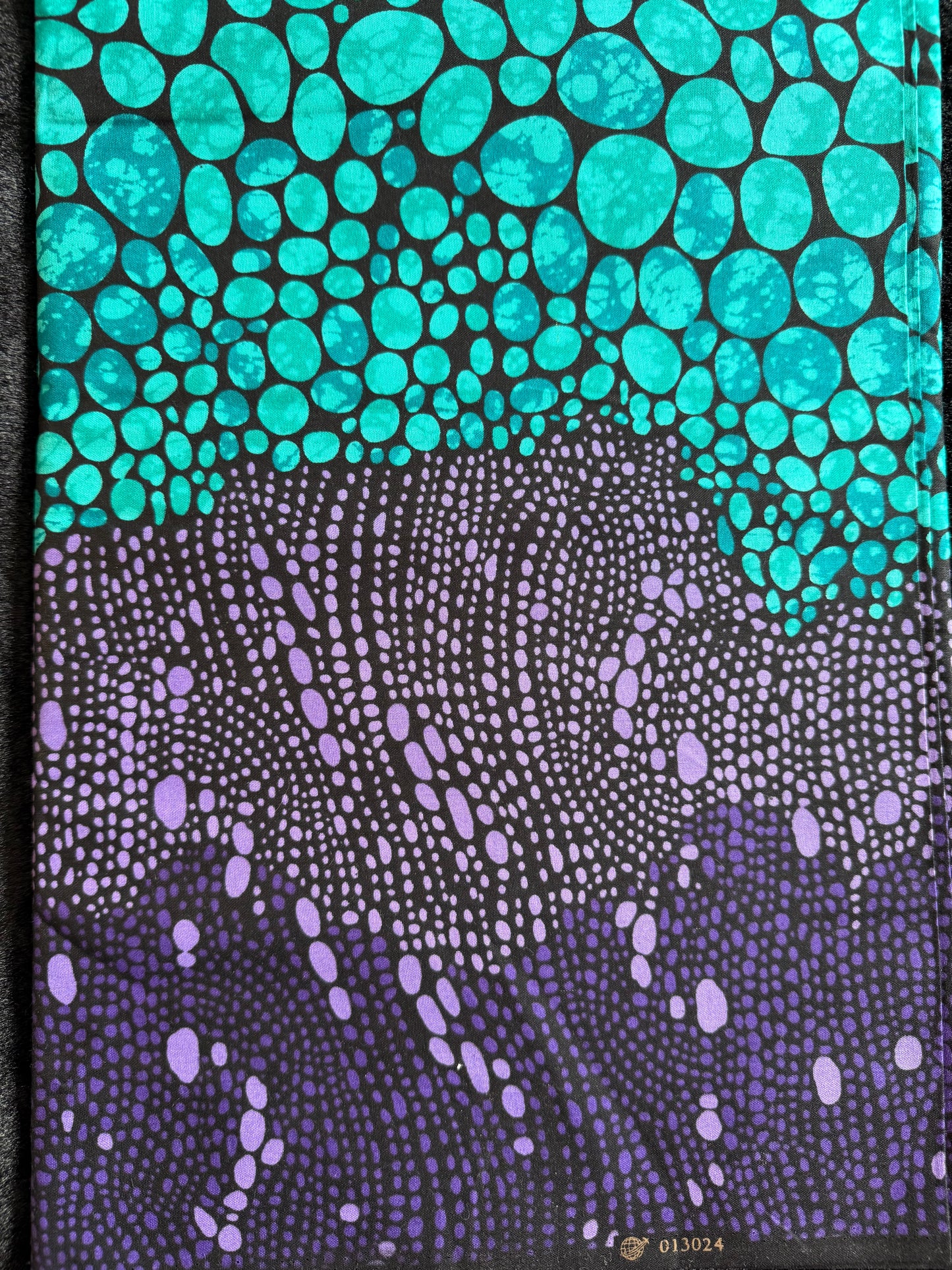 Pelu - African Ankara Kitenge Cotton Dressmaking Crafter Fabric Sold by the Yard Multicolored Purple/Turquoise Circle Swirl Patterned Fabric