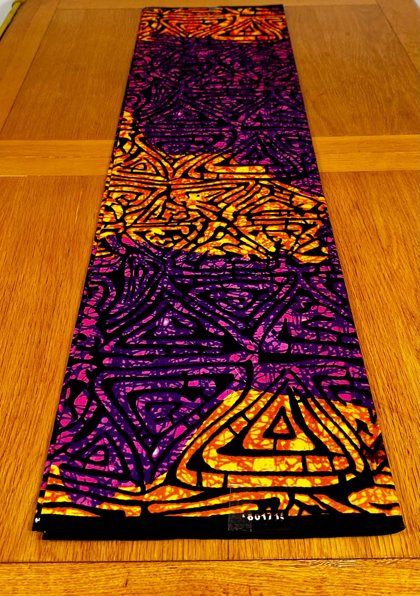 Kpareke - African Ankara Kitenge Cotton Dressmaking Fabric Sold by the Yard Multicolored Yellow/Pink/Orange Multipatterned Swirl Design