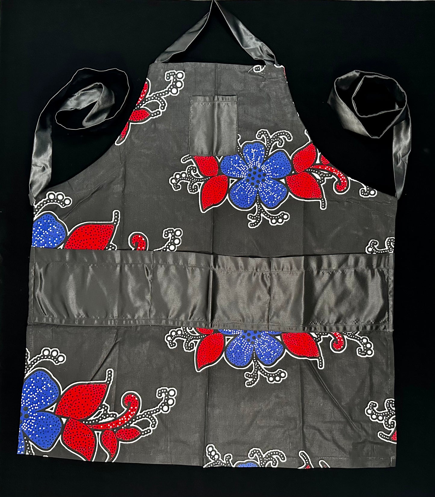 Orisirisi - Adult Unisex African Print-Ankara Reversible Apron with Adjustable Neck/Waist Ties