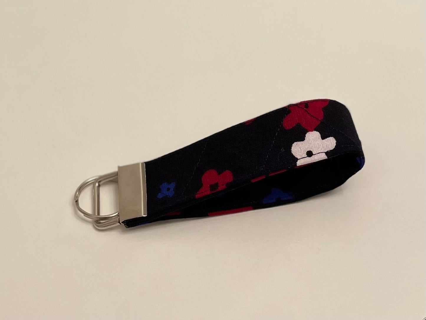 Towa Ankara Waxed Cotton Fabric Key Fob Key Wristlet Key Attachment Keyholder Fit Palm Size up to 4 Inches Across