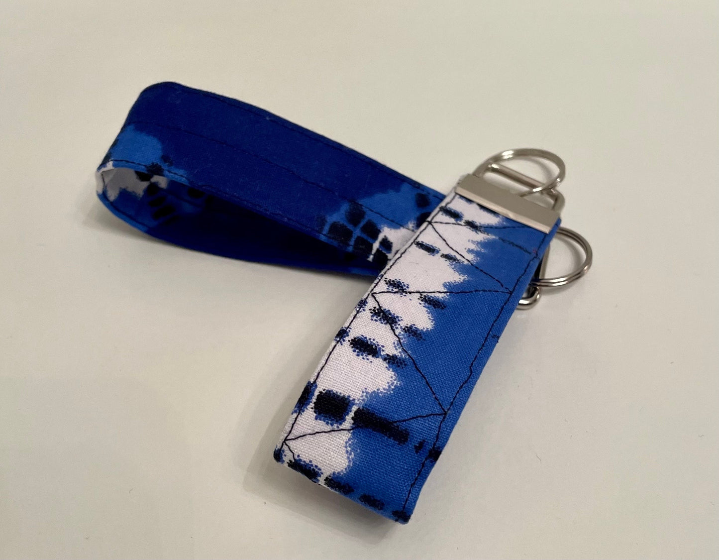 Towa Ankara Waxed Cotton Fabric Key Fob Key Wristlet Key Attachment Keyholder Fit Palm Size up to 4 Inches Across