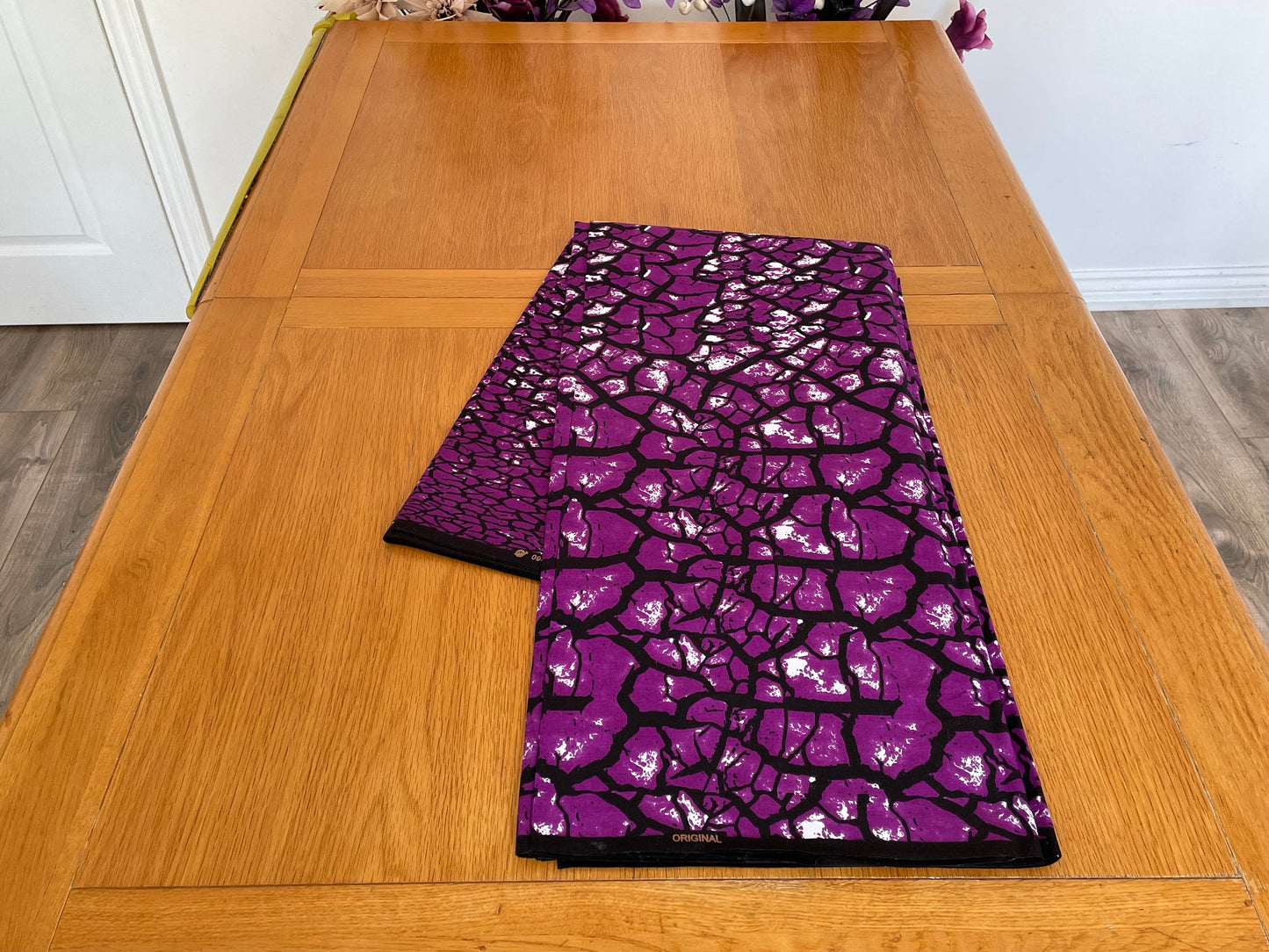 Kunmi - African Ankara Kitenge Cotton Dressmaking Crafter Fabric Sold by the Yard Multicolored Red/Black/White Circle Patterned Fabric