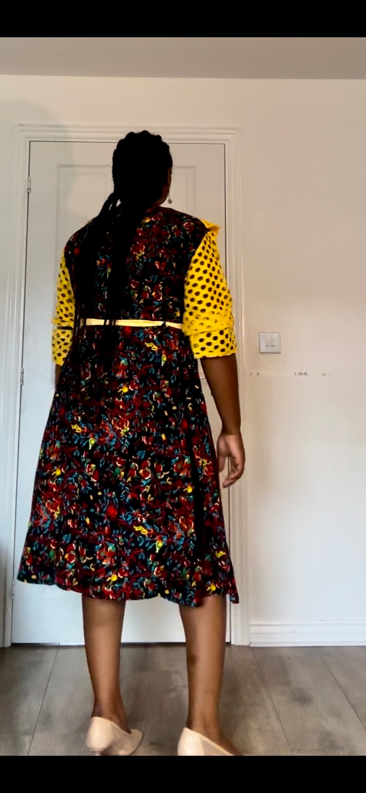 Maimuna - African Themed Ankara Kitenge Multicolored Floral Patterned Dress with Lace Available in UK 12 to UK 20, African Dress, African Fashion